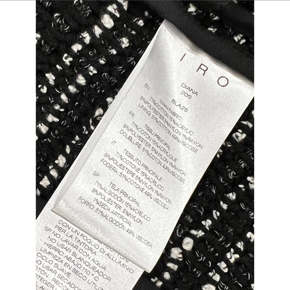 IRO Diana Tweed Blazer NWOT 36 - Picture 6 of 10